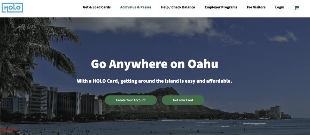 Holo card for Holo bus line, Honolulu, Hawaii
